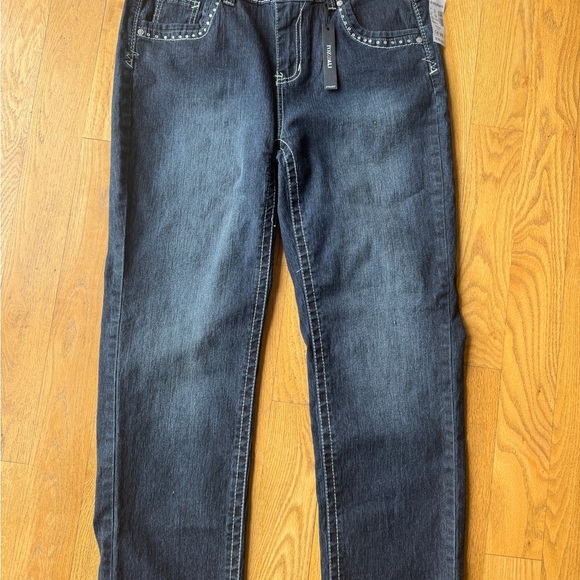 Jeans New roz&Ali Dark Blue Denim Jeans suze 14W - Picture 1 of 10